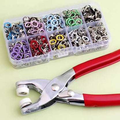 Metal snap Buttons with Fastener Pliers Tool kit