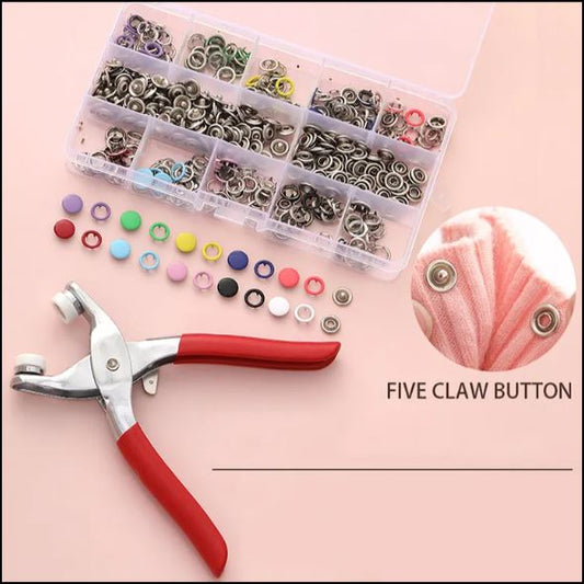 Metal snap Buttons with Fastener Pliers Tool kit