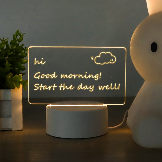 Usb Desktop Night Light Luminous Handmade Writing Board