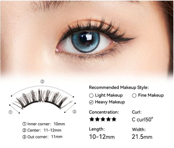 Magnetic Eyelashes With Applicator