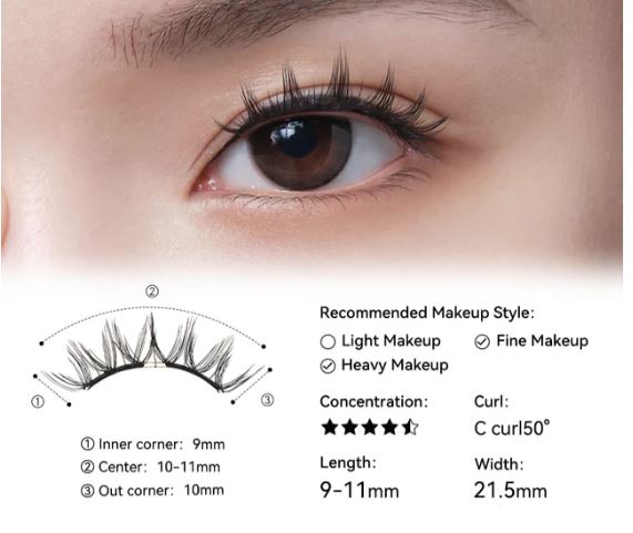 Magnetic Eyelashes With Applicator